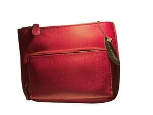 NEW JOY SUSAN women's pebbled vegan leather purse in red